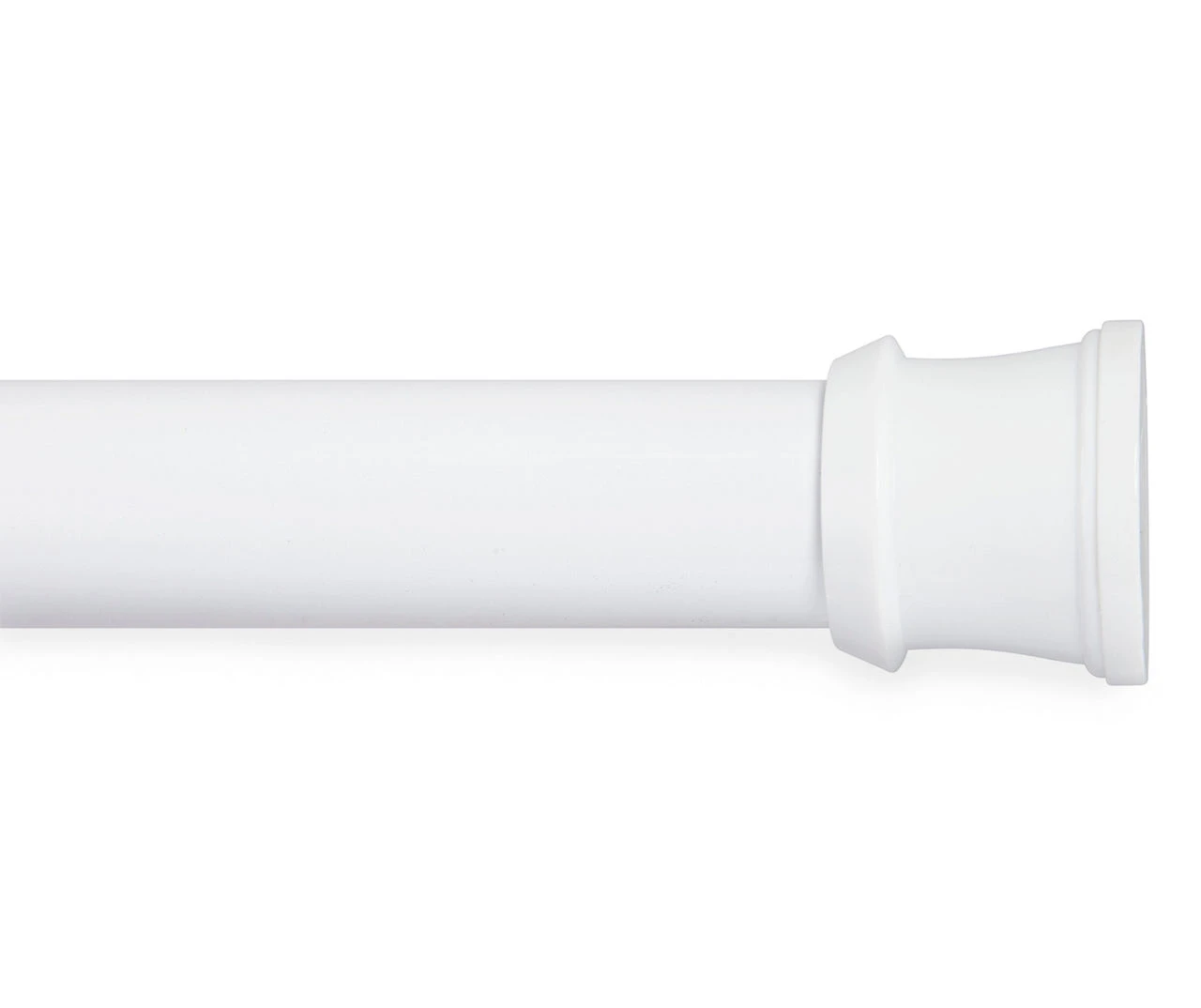 White Fashion Shower Rod, (24" - 40") 3 White Fashion Shower Rod, (24" - 40")