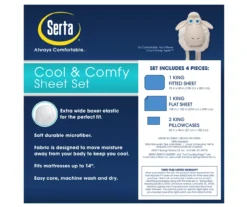 Tan King 4-Piece Cooling Sheet Set -Home Store 810367401 3