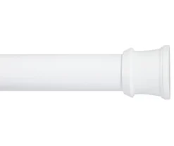 White Tension Shower Rod, (42" - 72")