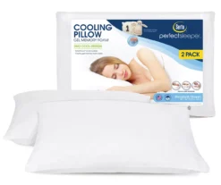 White Washable Cooling Gel Memory Foam Pillows, 2-Pack -Home Store 810405621