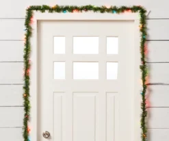 18' Multi-Color Pre-Lit Pine Garland -Home Store 810408881 2