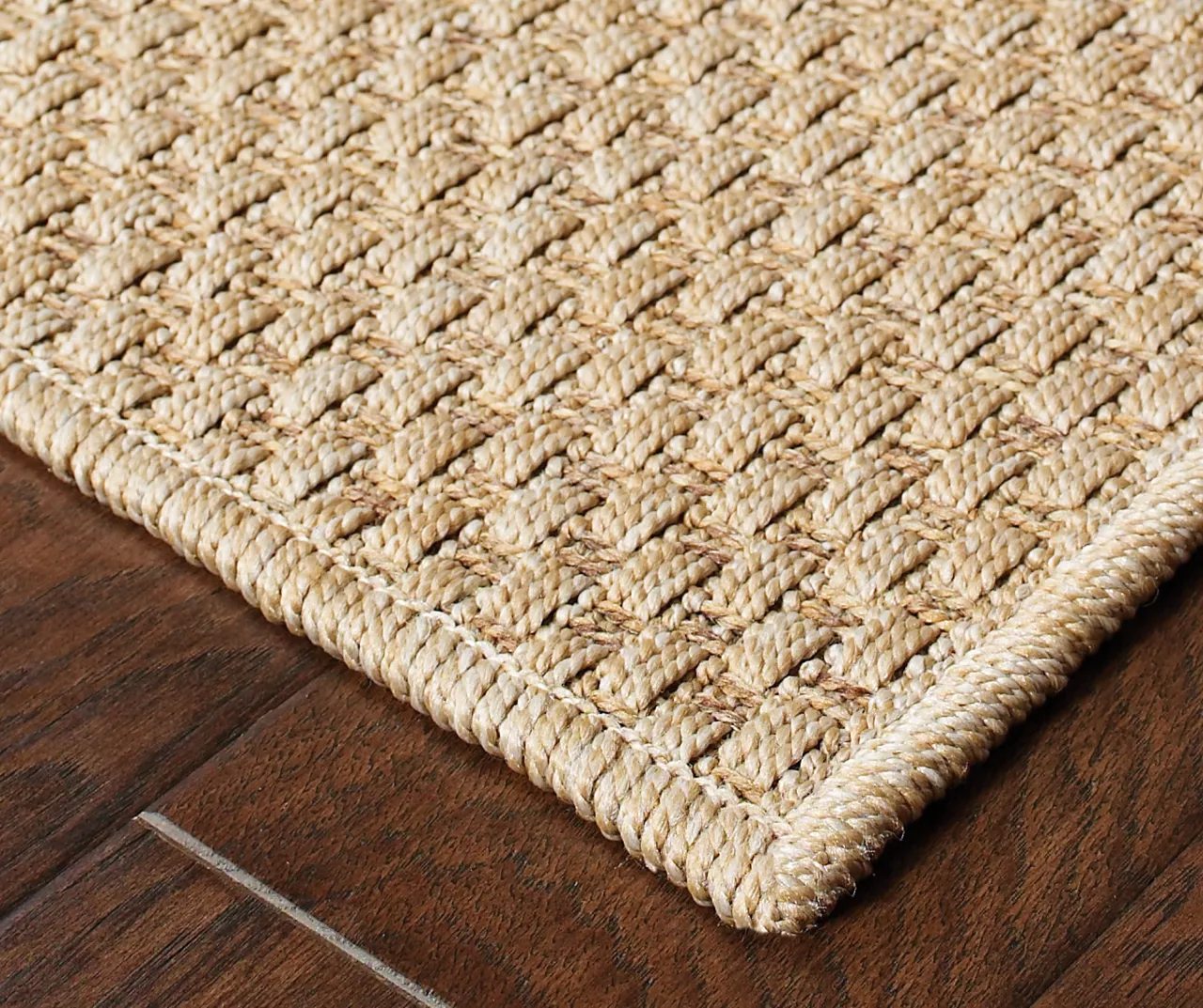 Tan Aiken Outdoor Area Rug, (5'3" X 7'6") 4 Tan Aiken Outdoor Area Rug, (5'3" X 7'6") - Image 2