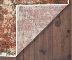 Myia Orange & Blue Abstract Area Rug, (3'10" X 5'5") -Home Store 810413034 1