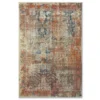 Myia Orange & Blue Abstract Area Rug, (3'10" X 5'5") -Home Store 810413034