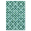Halsey Blue & Green Outdoor Area Rug, (3'7" X 5'6") -Home Store 810413049