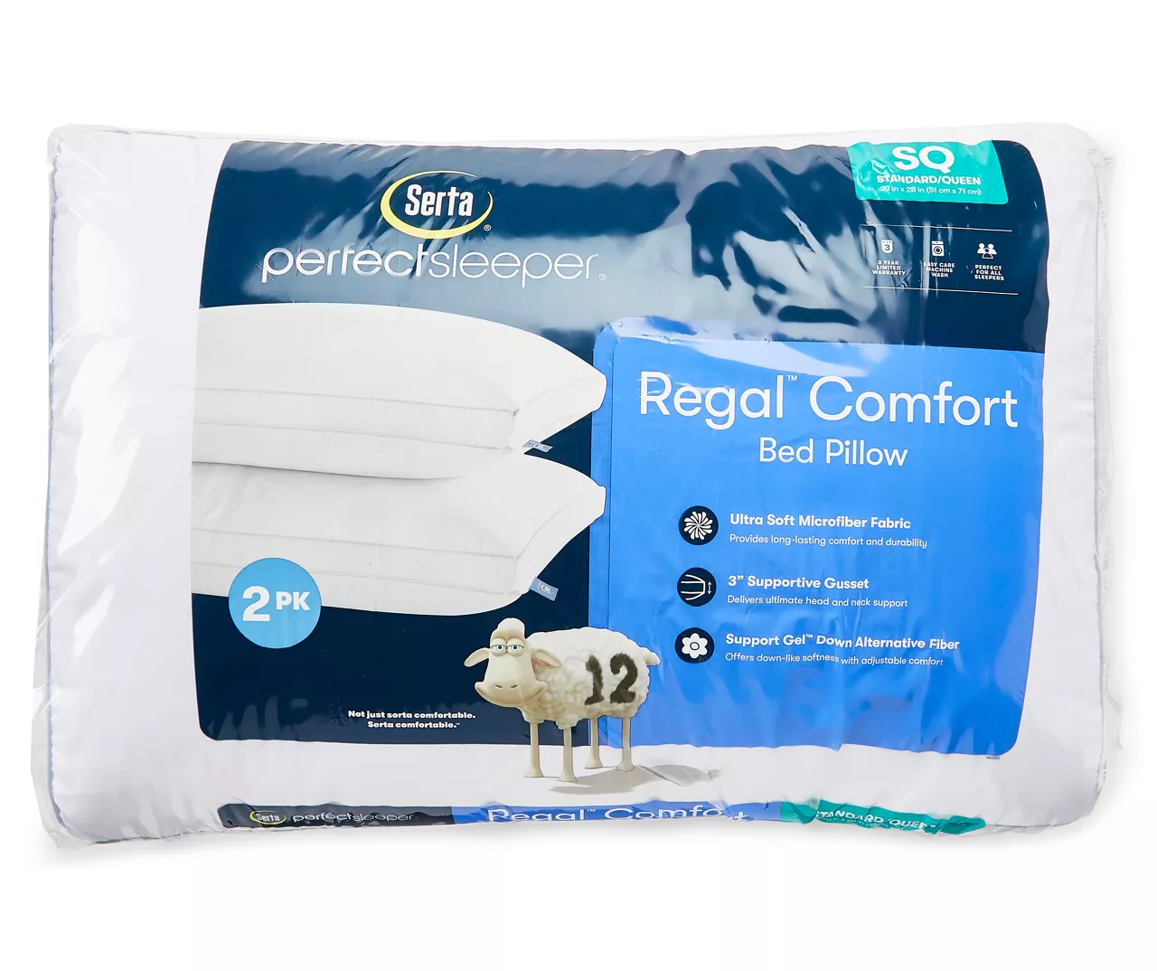 Regal Comfort Standard/Queen Pillows, 2-Pack 3 Regal Comfort Standard/Queen Pillows, 2-Pack