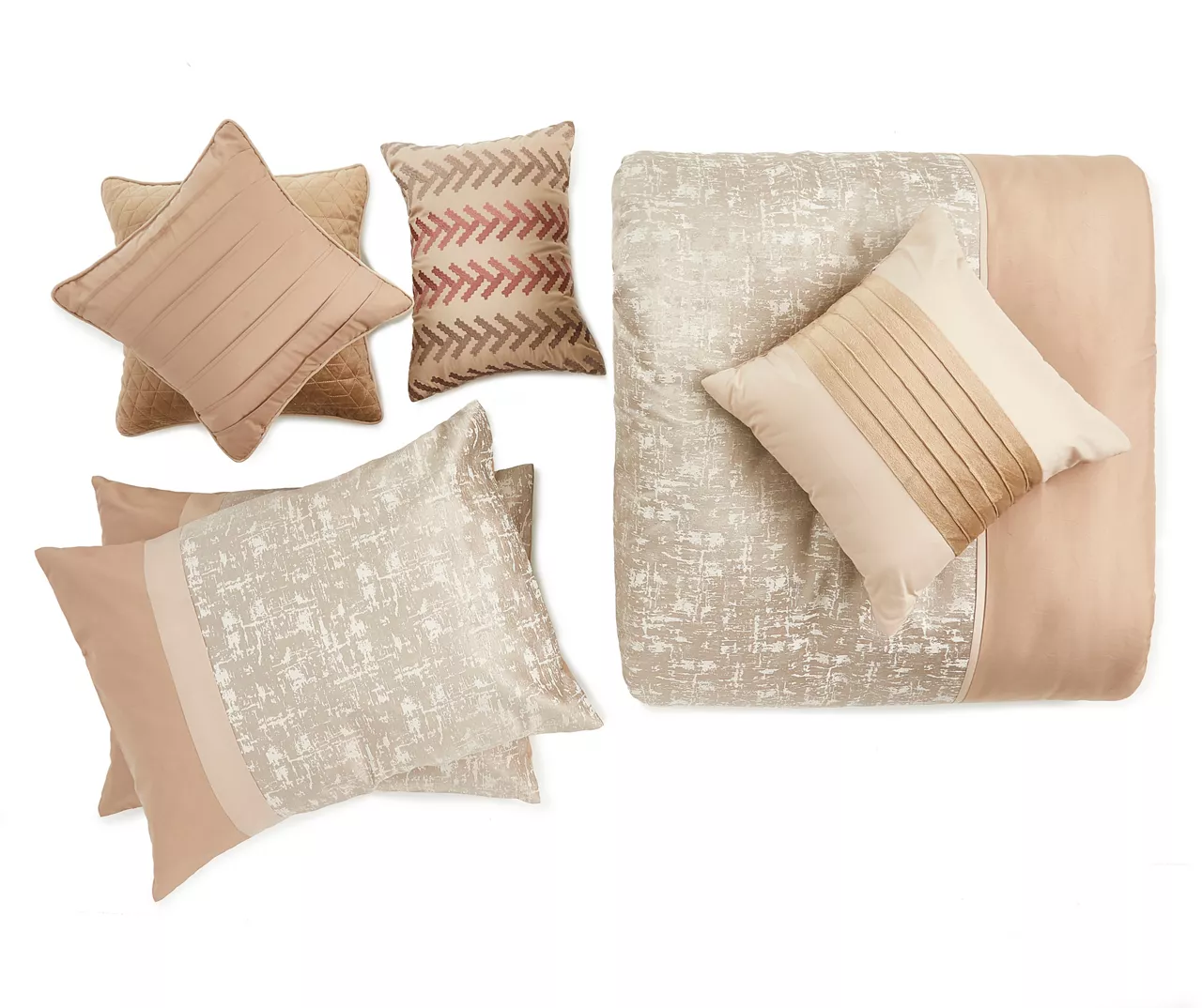 Broyhill Deline Hatched Tan 8-Piece Comforter Set 7 Broyhill Deline Hatched Tan 8-Piece Comforter Set - Image 5