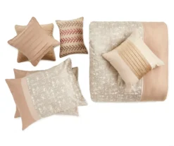 Broyhill Deline Hatched Tan 8-Piece Comforter Set 10 Broyhill Deline Hatched Tan 8-Piece Comforter Set -Home Store 810459766 1 1