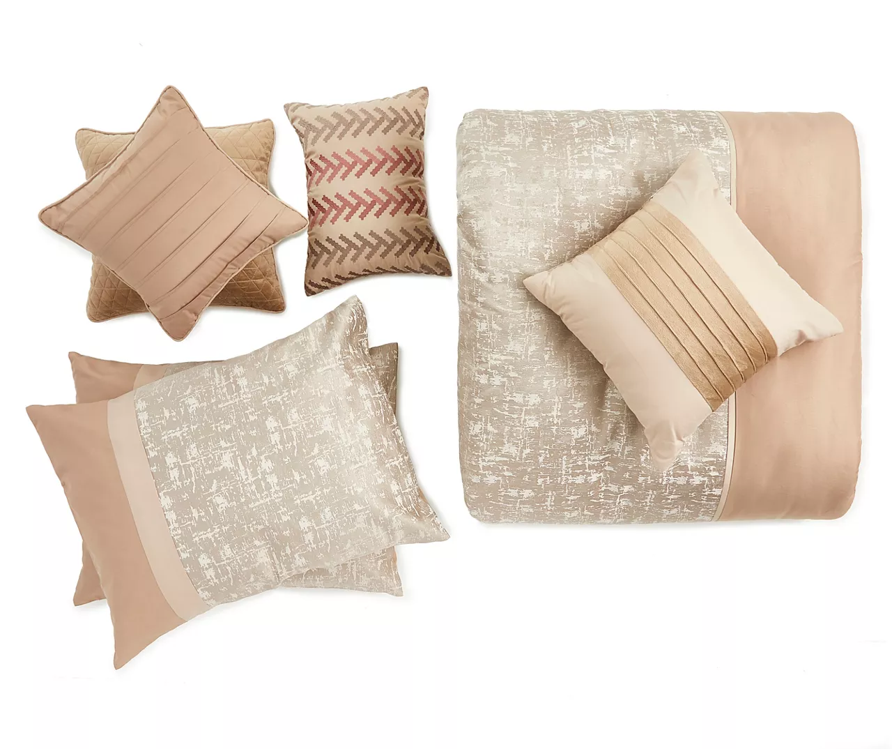 Broyhill Deline Hatched Tan 8-Piece Comforter Set 6 Broyhill Deline Hatched Tan 8-Piece Comforter Set - Image 4