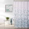 White & Blue Eucalyptus Fabric Shower Curtain -Home Store 810460535 1