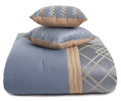 Broyhill Corinth Denim Geo 8-Piece Comforter Set -Home Store 810461374 1