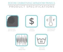 Evelyn Medallion Navy & White Room-Darkening Rod Pocket Curtain Panel Pair, (84") -Home Store 810468105 6