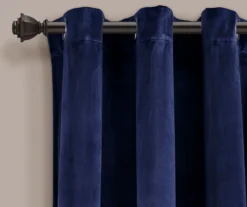 Prima Velvet Navy Room-Darkening Grommet Curtain Panel Pair, (95") -Home Store 810468170 1