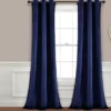 Prima Velvet Navy Room-Darkening Grommet Curtain Panel Pair, (95") -Home Store 810468170