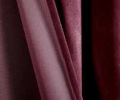 Prima Velvet Plum Room-Darkening Grommet Curtain Panel Pair, (95") -Home Store 810468171 4