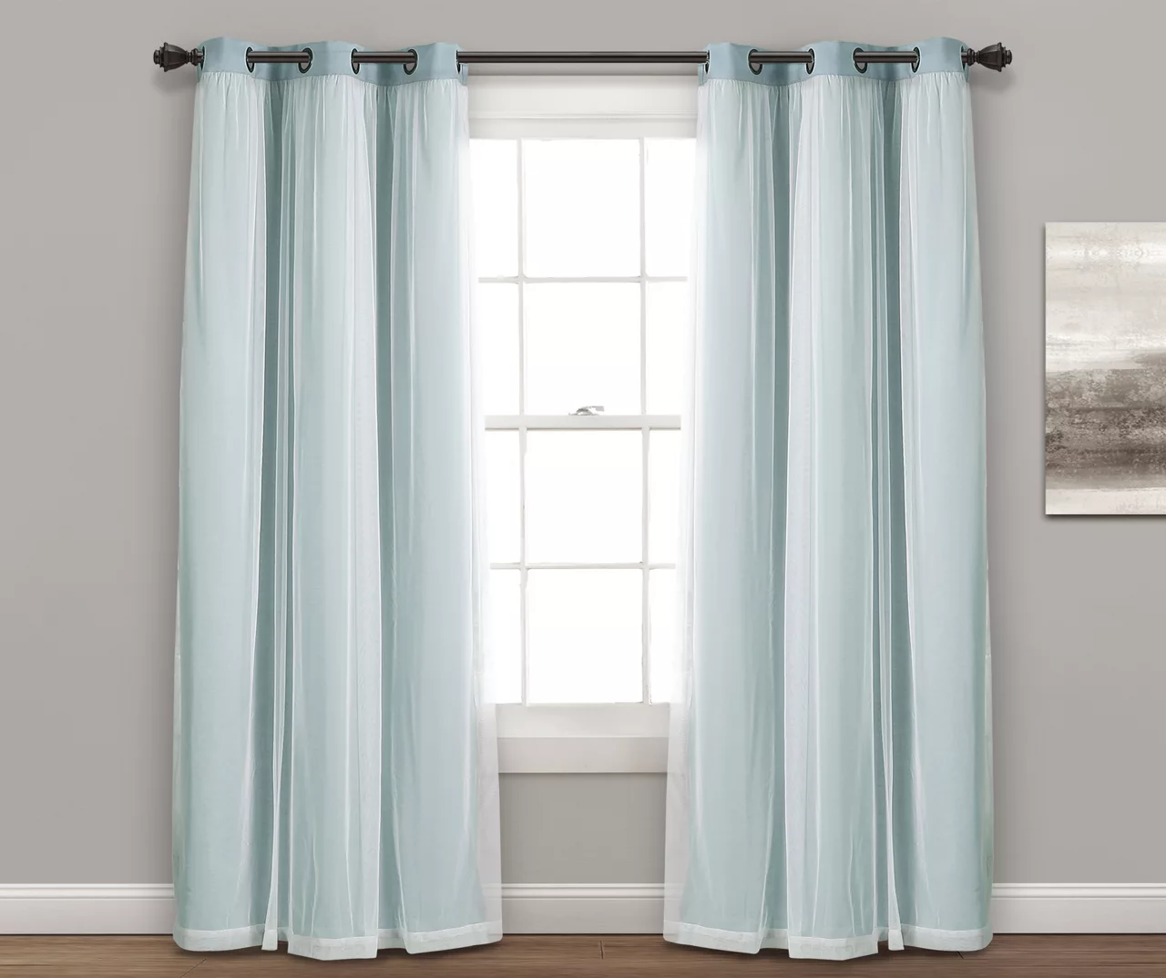 Lush Blackout Grommet Curtain Panel Pair With Sheer Overlay 21 Lush Blackout Grommet Curtain Panel Pair With Sheer Overlay - Image 19