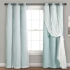 Lush Blackout Grommet Curtain Panel Pair With Sheer Overlay -Home Store 810468186