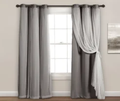 Lush Blackout Grommet Curtain Panel Pair With Sheer Overlay 29 Lush Blackout Grommet Curtain Panel Pair With Sheer Overlay -Home Store 810468189