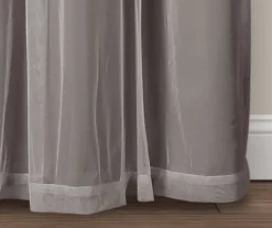 Lush Dark Gray Blackout Grommet Curtain Panel Pair With Sheer Overlay, (84") 15 Lush Dark Gray Blackout Grommet Curtain Panel Pair With Sheer Overlay, (84") -Home Store 810468189 6
