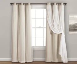 Lush Blackout Grommet Curtain Panel Pair With Sheer Overlay 38 Lush Blackout Grommet Curtain Panel Pair With Sheer Overlay -Home Store 810468200