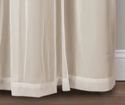 Lush Wheat Blackout Grommet Curtain Panel Pair With Sheer Overlay, (84") -Home Store 810468203 6