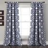 Octagon Blocks Room-Darkening Rod Pocket Curtain Panel Pair, (84") -Home Store 810468216
