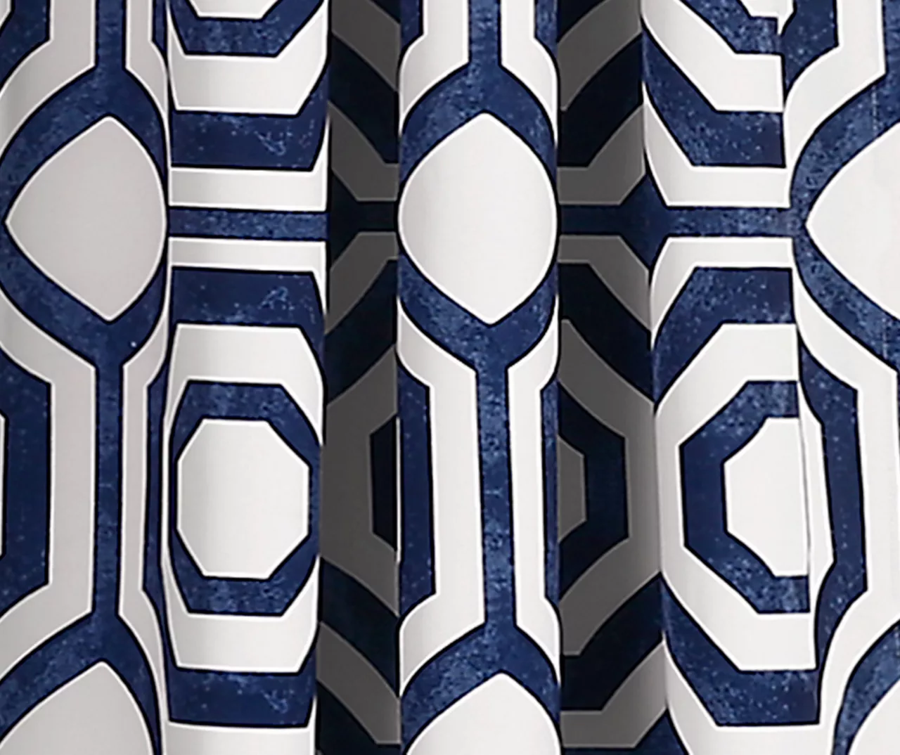 Octagon Blocks Room-Darkening Rod Pocket Curtain Panel Pair, (84") 6 Octagon Blocks Room-Darkening Rod Pocket Curtain Panel Pair, (84") - Image 4