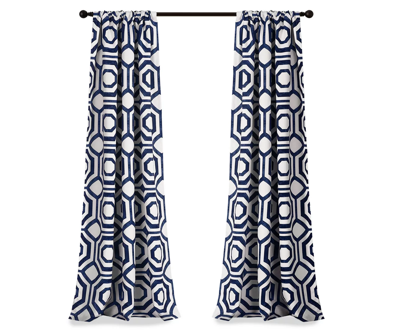 Octagon Blocks Room-Darkening Rod Pocket Curtain Panel Pair, (84") 10 Octagon Blocks Room-Darkening Rod Pocket Curtain Panel Pair, (84") - Image 8