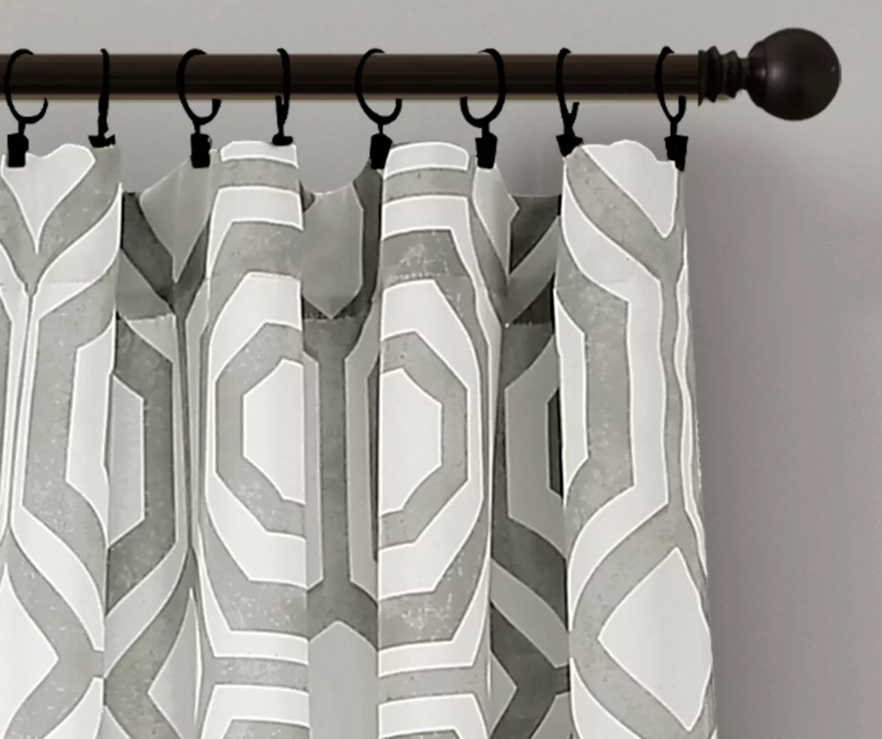 Octagon Blocks Room-Darkening Rod Pocket Curtain Panel Pair, (84") 11 Octagon Blocks Room-Darkening Rod Pocket Curtain Panel Pair, (84") - Image 9