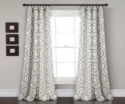 Octagon Blocks Room-Darkening Rod Pocket Curtain Panel Pair, (84") 13 Octagon Blocks Room-Darkening Rod Pocket Curtain Panel Pair, (84") -Home Store 810468217