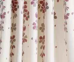 Weeping Flowers Purple & Gray Room-Darkening Rod Pocket Curtain Panel Pair, (84") -Home Store 810468241 3