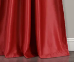 Weeping Flowers Red Room-Darkening Rod Pocket Curtain Panel Pair, (84") -Home Store 810468242 3