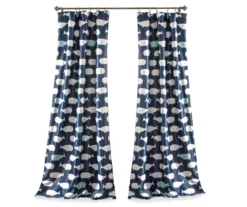 Whale Navy Room-Darkening Rod Pocket Curtain Panel Pair, (84") 15 Whale Navy Room-Darkening Rod Pocket Curtain Panel Pair, (84") -Home Store 810468246 6