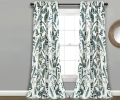 Devonia Allover Floral Room-Darkening Rod Pocket Curtain Panel Pair -Home Store 810468318