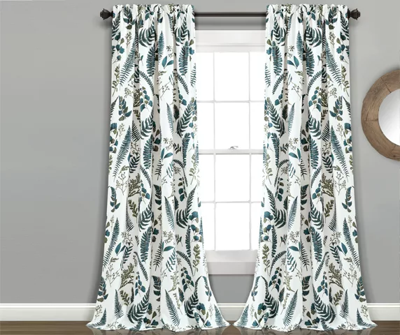 Devonia Allover Floral Room-Darkening Rod Pocket Curtain Panel Pair 5 Devonia Allover Floral Room-Darkening Rod Pocket Curtain Panel Pair - Image 3
