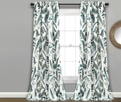 Devonia Allover Floral Room-Darkening Rod Pocket Curtain Panel Pair -Home Store 810468319