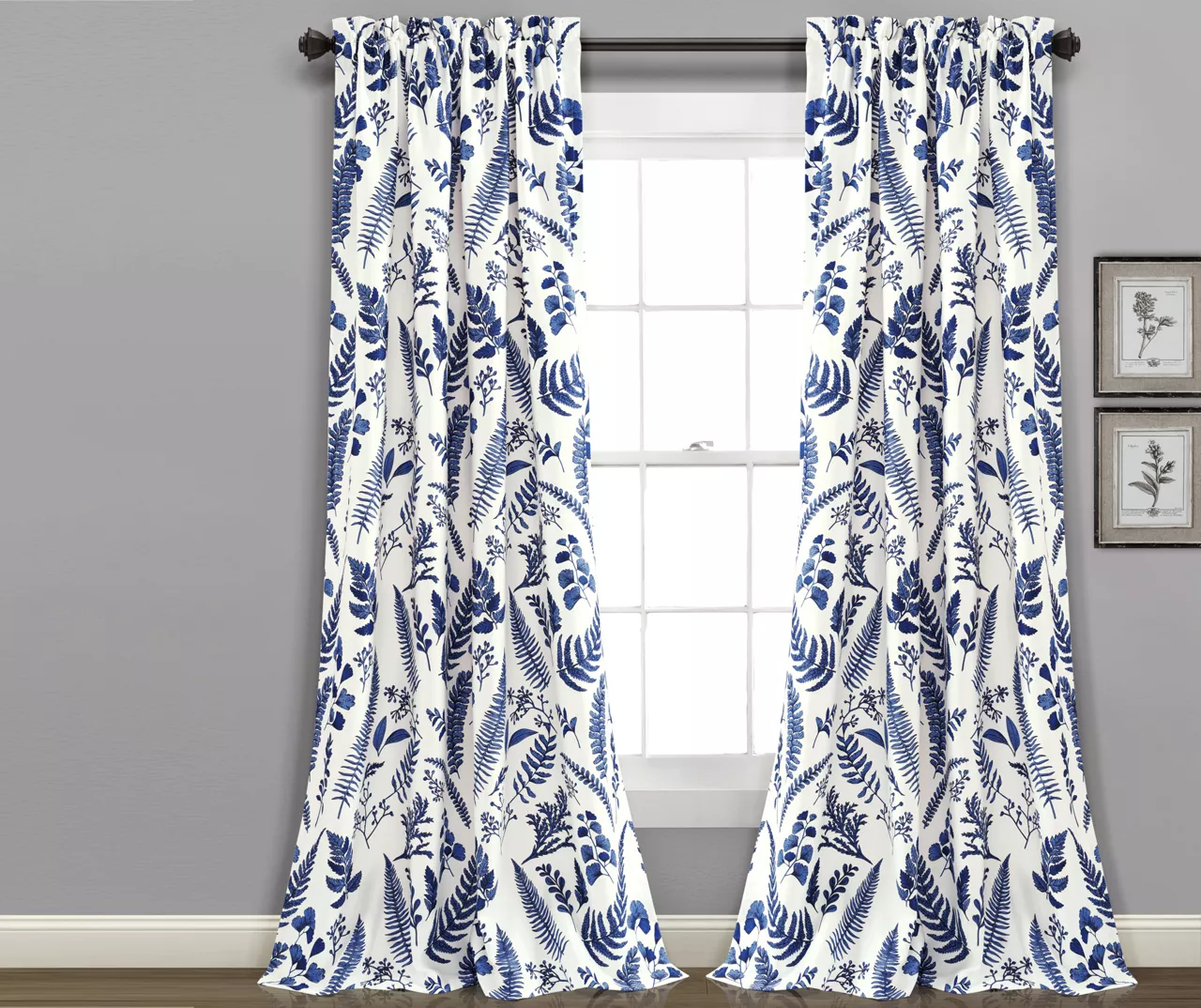 Devonia Allover Floral Room-Darkening Rod Pocket Curtain Panel Pair 8 Devonia Allover Floral Room-Darkening Rod Pocket Curtain Panel Pair - Image 6