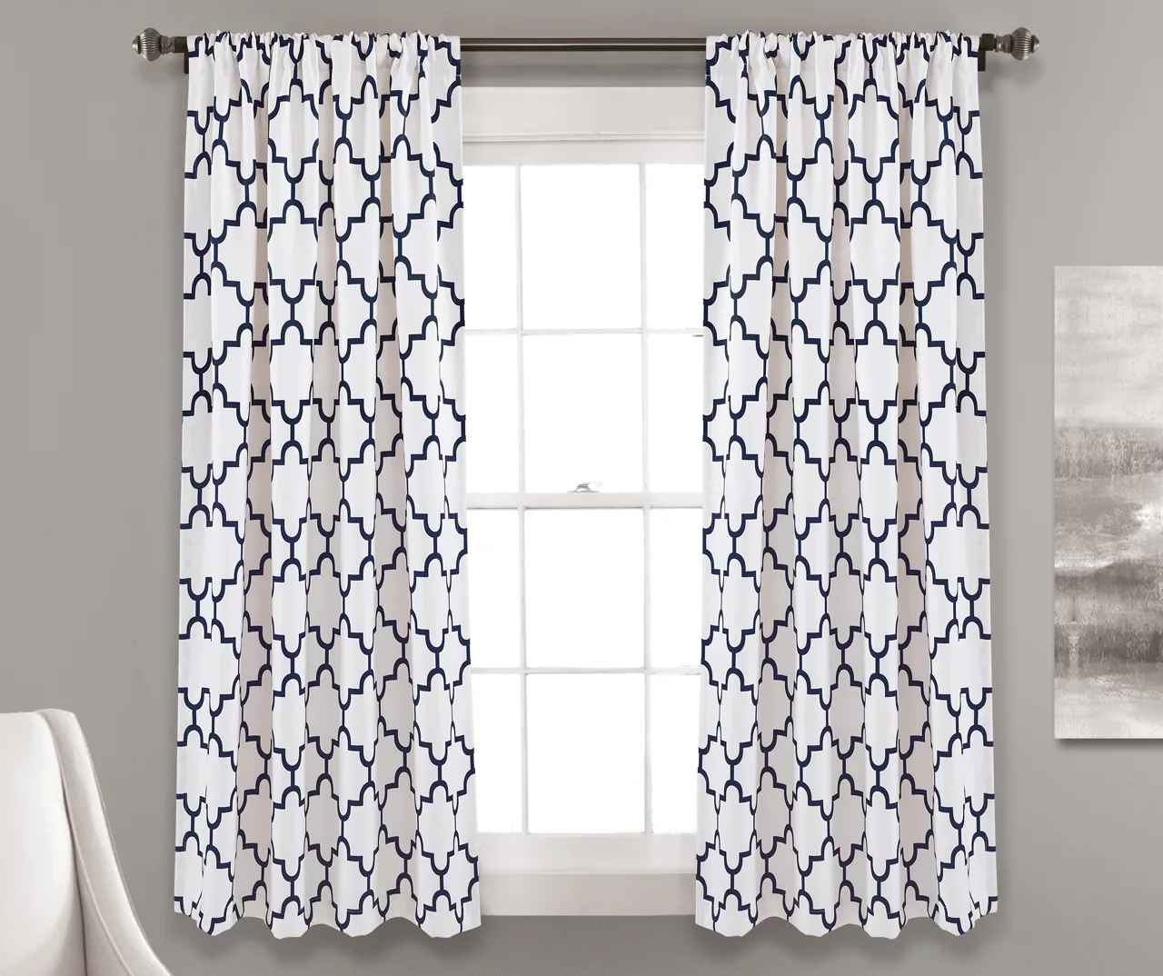 Bellagio Trellis Room-Darkening Rod Pocket Curtain Panel Pair 4 Bellagio Trellis Room-Darkening Rod Pocket Curtain Panel Pair - Image 2