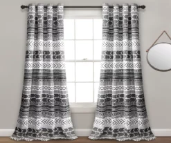 Hygge Geo Room-Darkening Grommet Curtain Panel Pair, (84") -Home Store 810468374