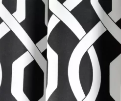 Edward Trellis Black Room-Darkening Grommet Curtain Panel Pair, (84") 13 Edward Trellis Black Room-Darkening Grommet Curtain Panel Pair, (84") -Home Store 810468411 3