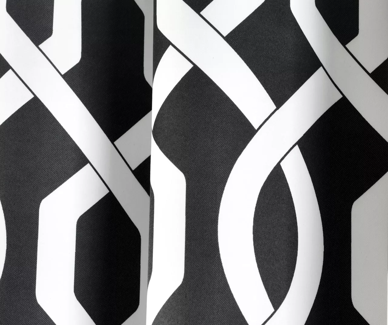 Edward Trellis Black Room-Darkening Grommet Curtain Panel Pair, (84") 6 Edward Trellis Black Room-Darkening Grommet Curtain Panel Pair, (84") - Image 4