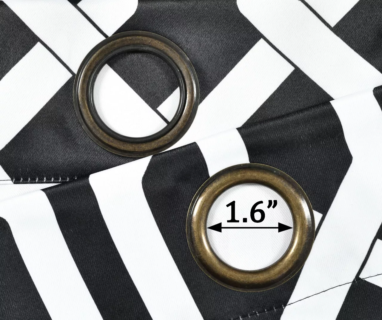 Edward Trellis Black Room-Darkening Grommet Curtain Panel Pair, (84") 8 Edward Trellis Black Room-Darkening Grommet Curtain Panel Pair, (84") - Image 6