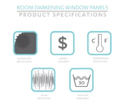 Edward Trellis Black Room-Darkening Grommet Curtain Panel Pair, (84") 17 Edward Trellis Black Room-Darkening Grommet Curtain Panel Pair, (84") -Home Store 810468411 7