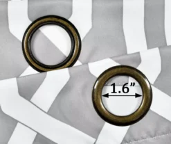 Edward Trellis Gray Room-Darkening Grommet Curtain Panel Pair, (108") -Home Store 810468413 5