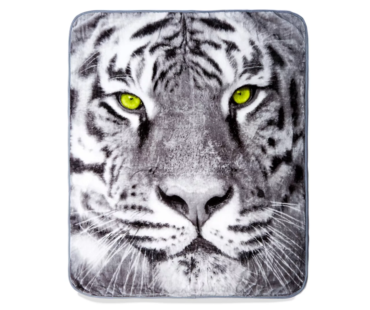 White Tiger Raschel Throw, (50" X 60") 3 White Tiger Raschel Throw, (50" X 60")