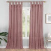 Priya Dark Rose Semi-Sheer Tab Top Curtain Panel, (95") -Home Store 810474122 1