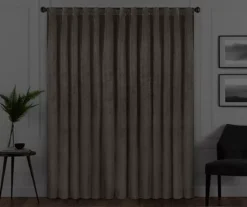 Harper Mushroom Velvet Blackout Rod Pocket Curtain Panel, (95") 16 Harper Mushroom Velvet Blackout Rod Pocket Curtain Panel, (95") -Home Store 810474941 6