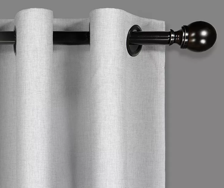 Gabriella Light Gray Blackout Grommet Curtain Panel, (63") 4 Gabriella Light Gray Blackout Grommet Curtain Panel, (63") - Image 2
