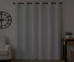 Gabriella Light Gray Blackout Grommet Curtain Panel, (63") 16 Gabriella Light Gray Blackout Grommet Curtain Panel, (63") -Home Store 810475134 6