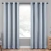Cara Denim Blackout Grommet Curtain Panel, (84") -Home Store 810475206 1